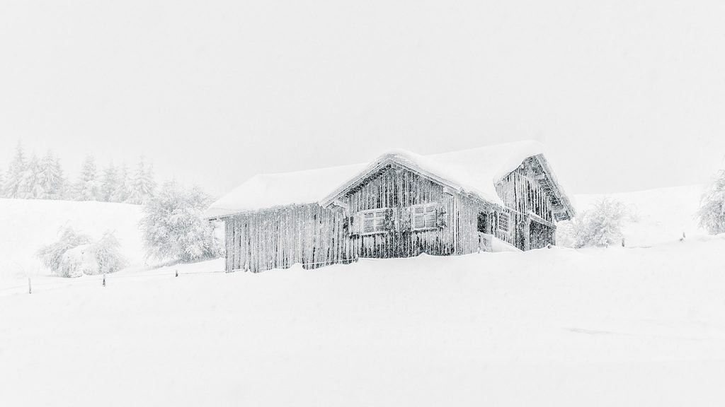 House cover in snow